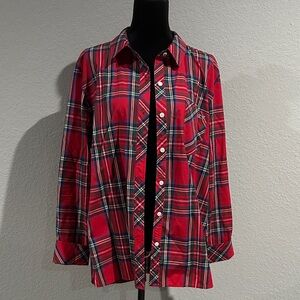 Vineyard Vines Red Plaid Women's Blouse